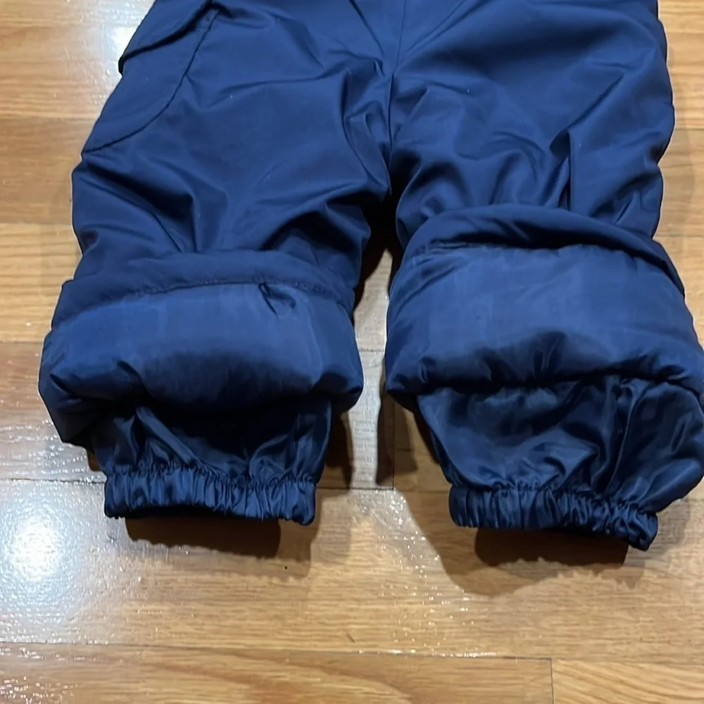 Carters boys navy blue bib snowpants size 12 months .